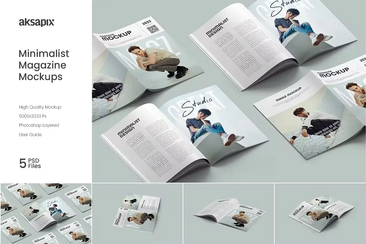 Minimalist Magazine Mockup