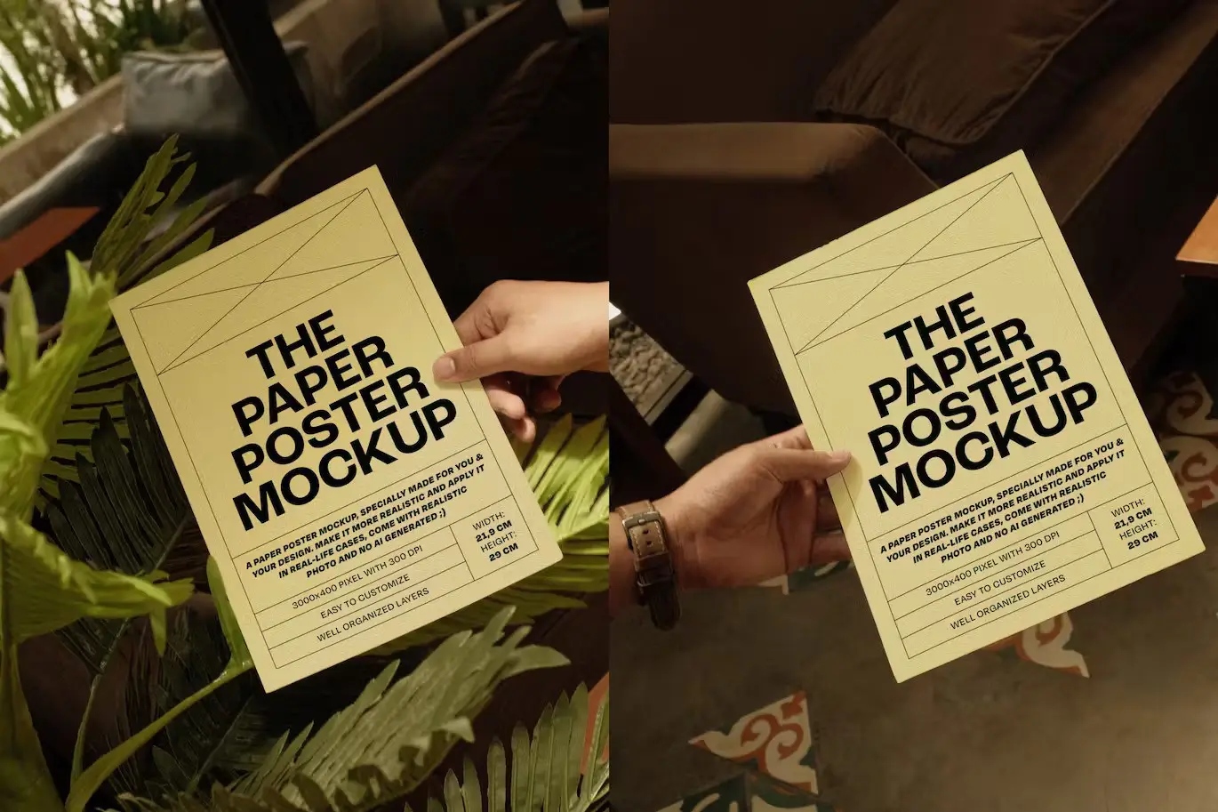 Minimalist Paper Poster with Hand - KRV