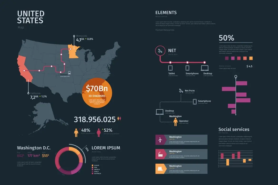 Modern Editable Infographics vol. 01 3 modern editable infographics07