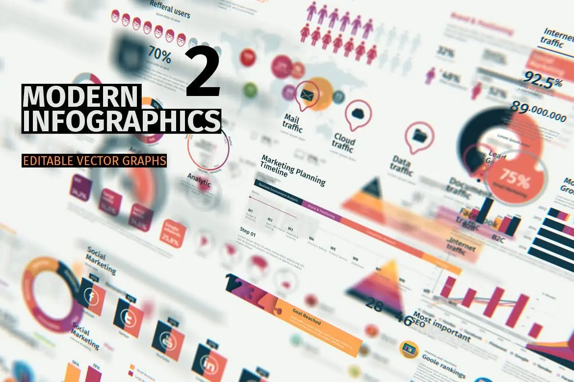 Modern Editable Infographics vol. 01 8 modern editable infographics2