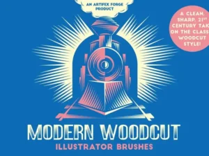 modern woodcut brushes