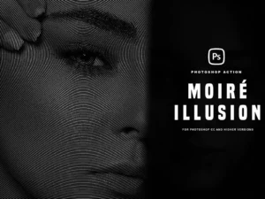 moir illusion portrait photoshop action1 2