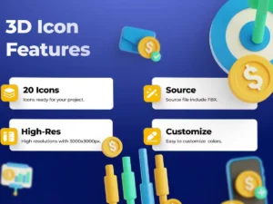money 3d icon set2