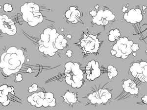 motion effects in cartoon style set1