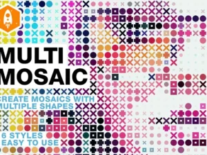 multi shape mosaic halftone photoshop action1