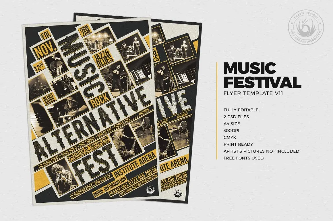 Music Festival Flyer Template V11 8 music festival flyer template2 2
