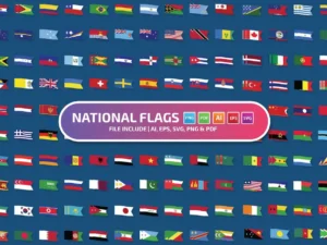 national flags icon set1