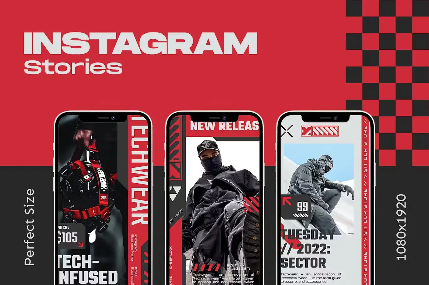 Futuristic Techwear Reels 3 nebula techwear instagram template4