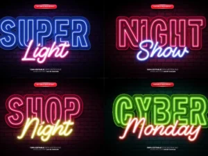 neon glow text effect1