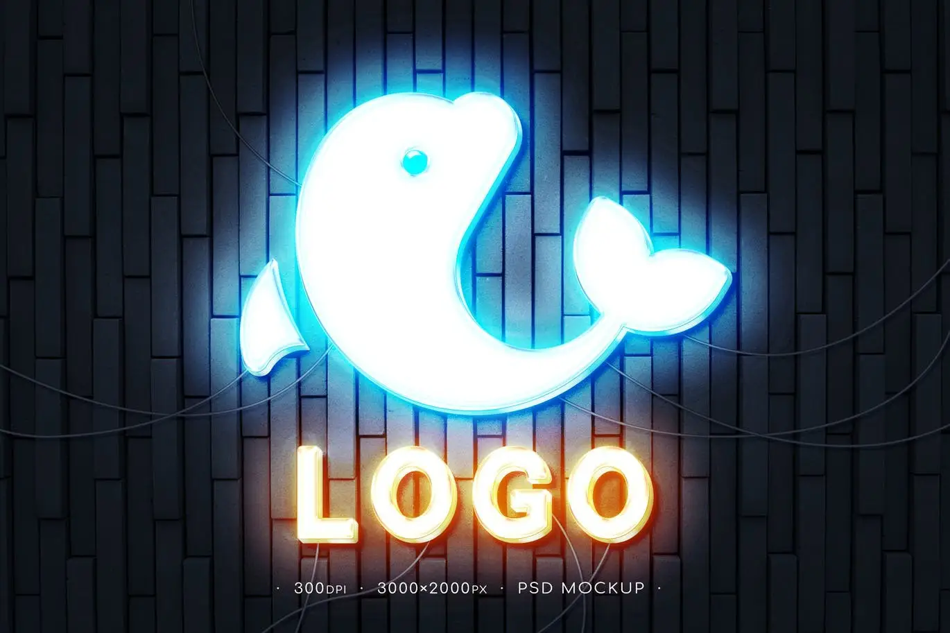 Neon Logo Mockup