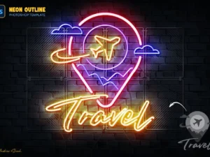 neon outline photoshop effect2