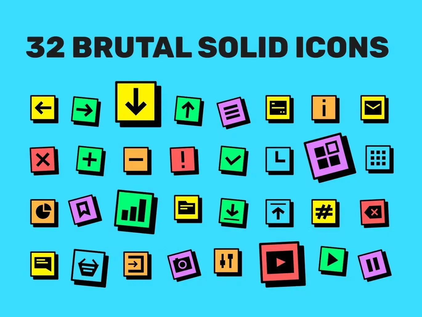 Neubrutalism Icons Set - Part 1 8 neubrutalism icons set7