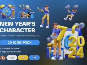 new years character 3d illustration01 1
