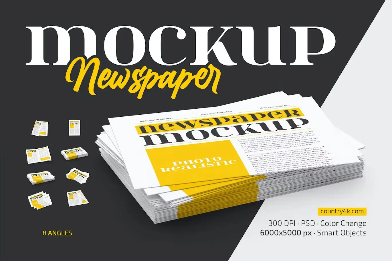 Newspaper Mockup Set