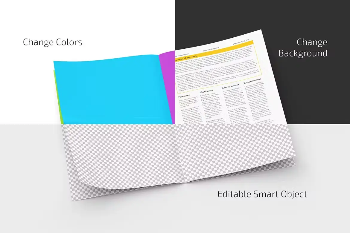 Newspaper Mockup Set 4 newspaper mockup set4