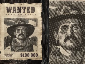 old west wanted poster photoshop template mockup1
