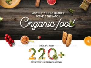 organic food mockup hero images scene generator1