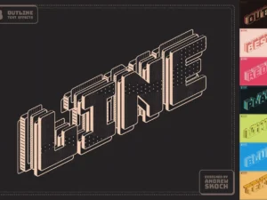 outline text effects01