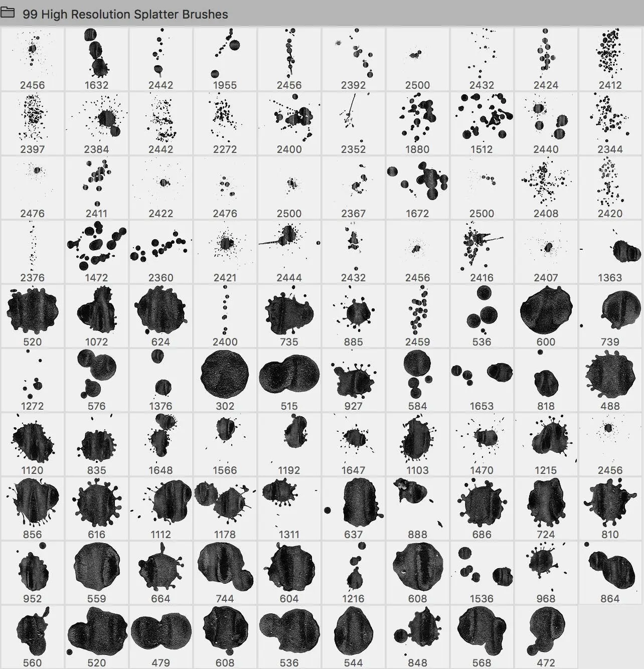 Paint Splatter Brushes