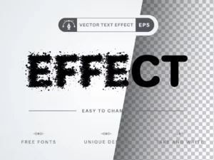 paint splatter editable text effect font style1