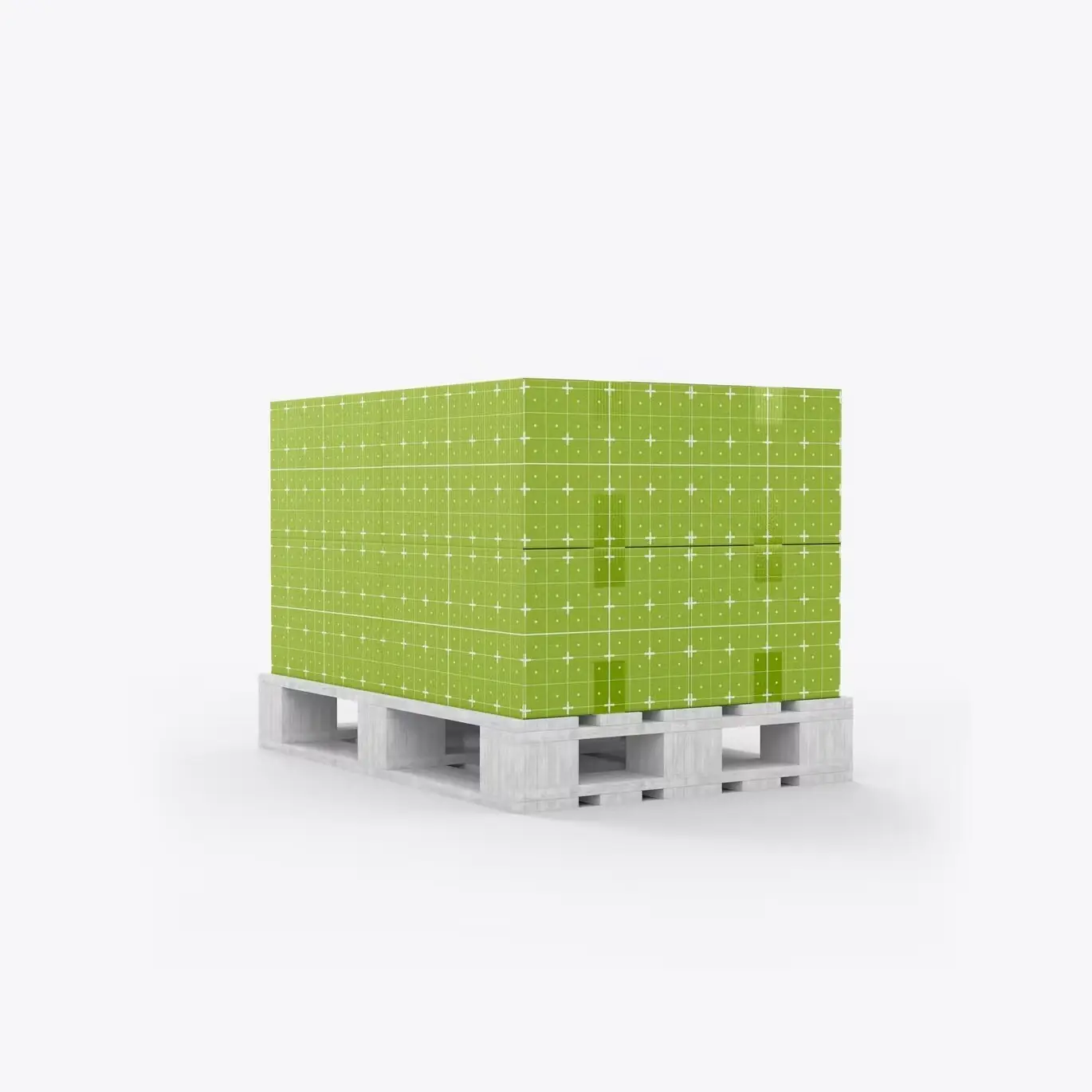Pallet with Kraft Boxes Mockup