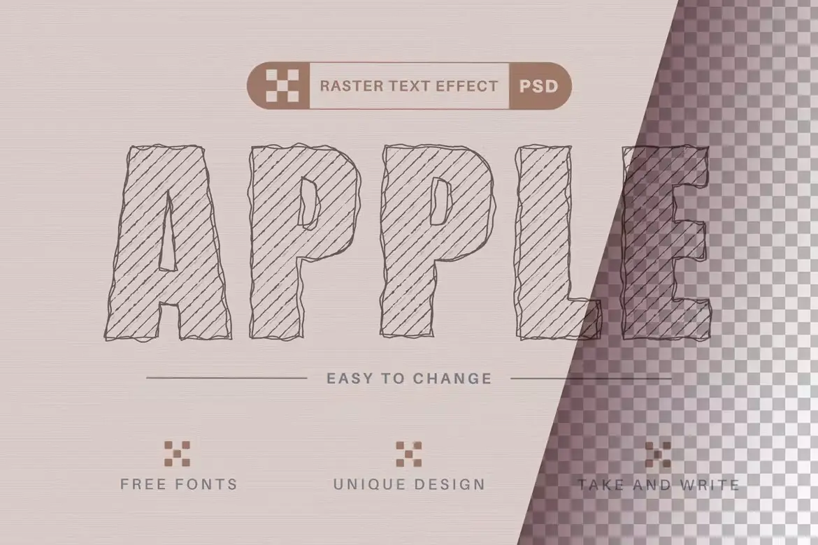 Pencil Sketch - Editable Text Effect, Font Style