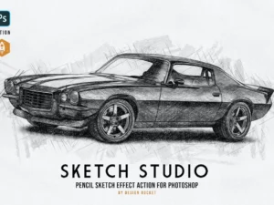 pencil sketch effect action for photoshop1