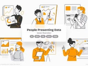 people presenting data illustration1