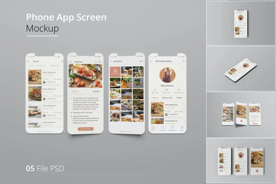 Phone App Screen Mockup