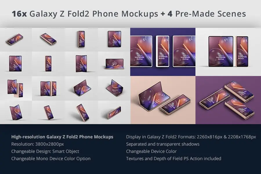 Phone Mockup Galaxy Z Fold2 10 phone mockup galaxy z fold205