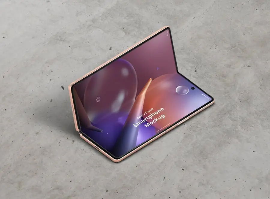 Phone Mockup Galaxy Z Fold2 6 phone mockup galaxy z fold208