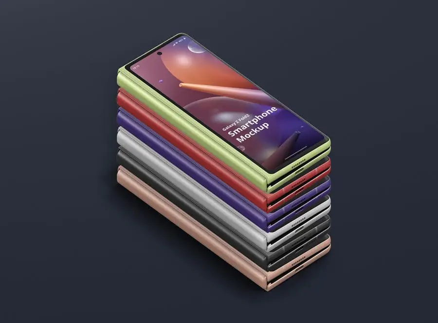 Phone Mockup Galaxy Z Fold2 8 phone mockup galaxy z fold210