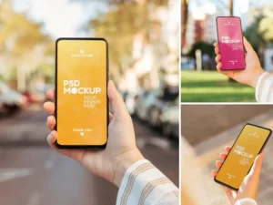 phone mockup on the street1