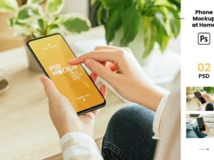 phone screen mockup at home1