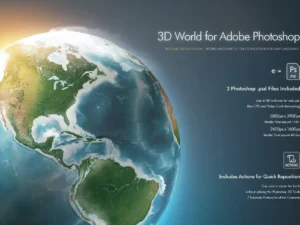 photoshop 3d world earth globe01