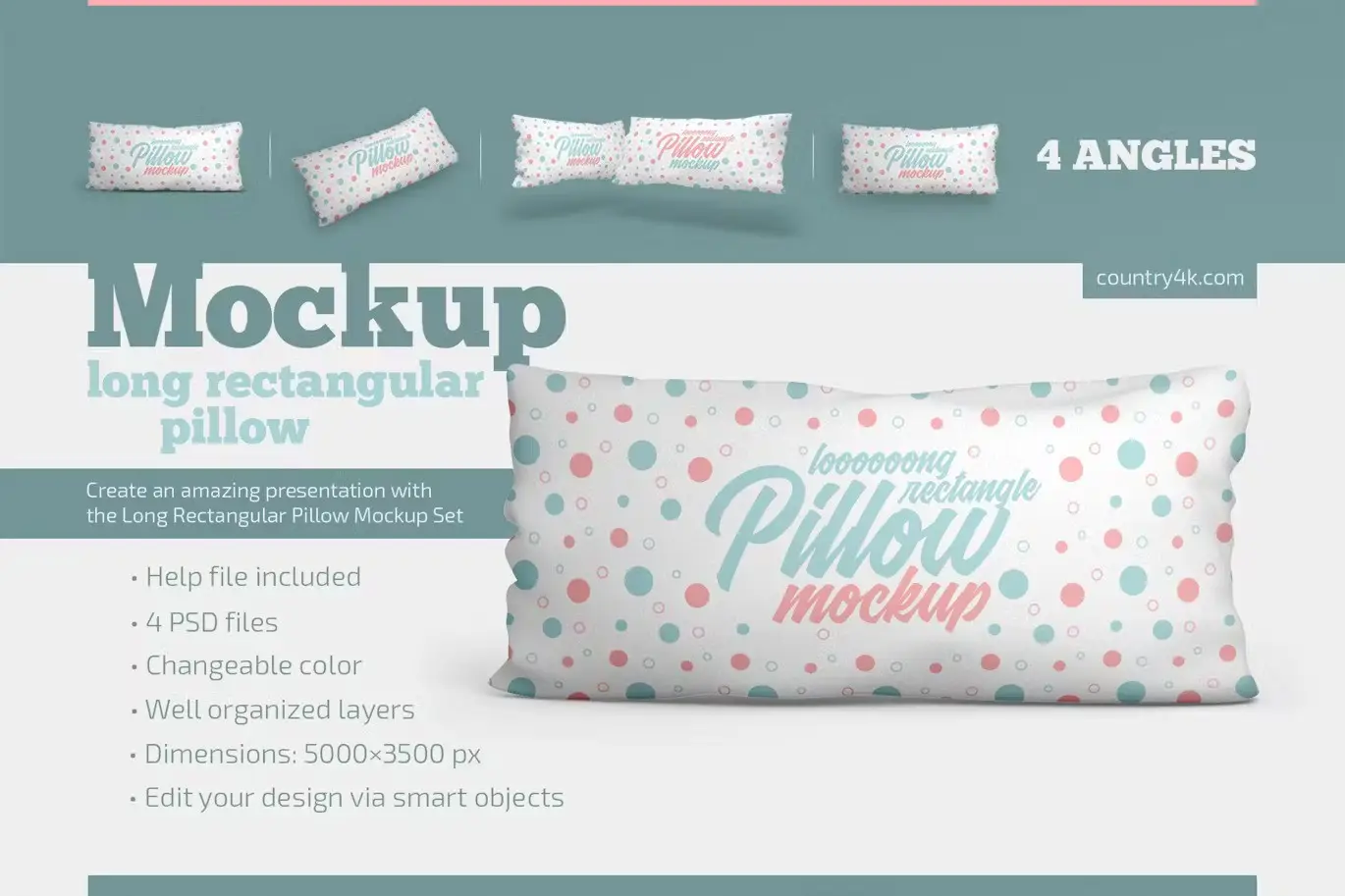 Square Pillow Mockup Set 4 pillow mockup set4