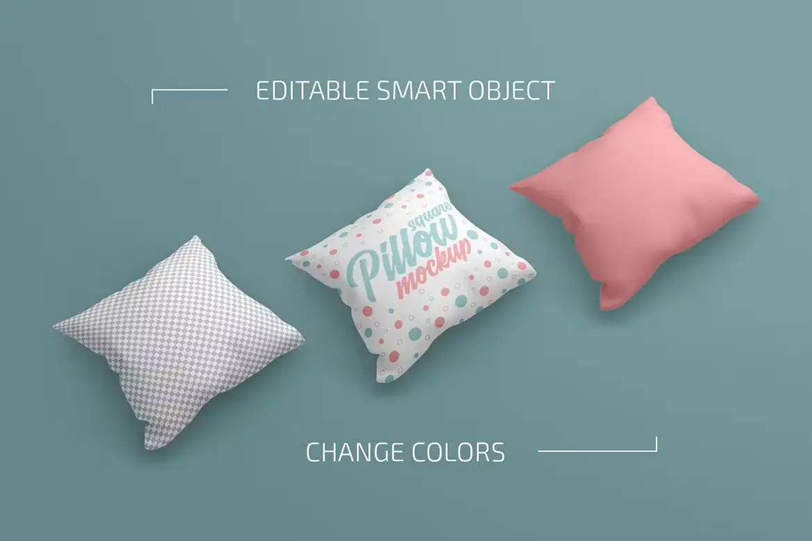 Square Pillow Mockup Set 8 pillow mockup set5