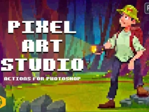 pixel art studio pixel art effect action01