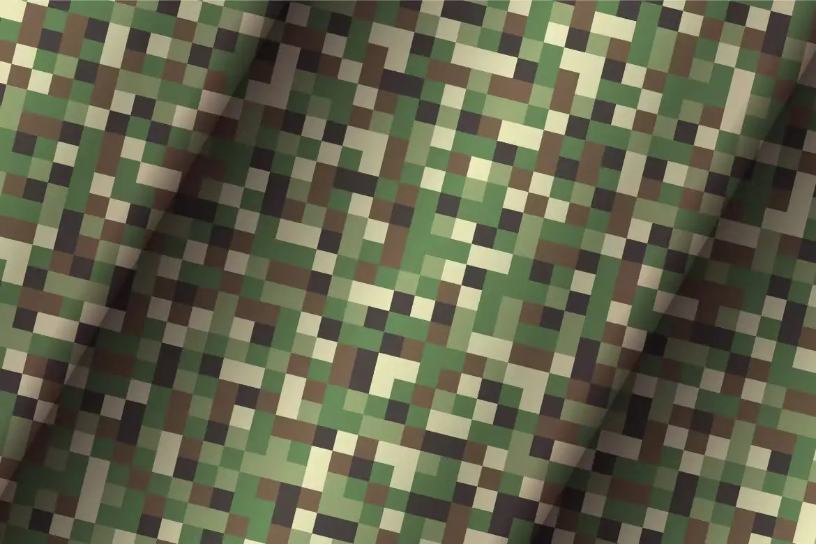 Pixel Camouflage Seamless Pattern Military Texture