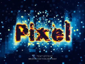 pixel editable psd text effect1