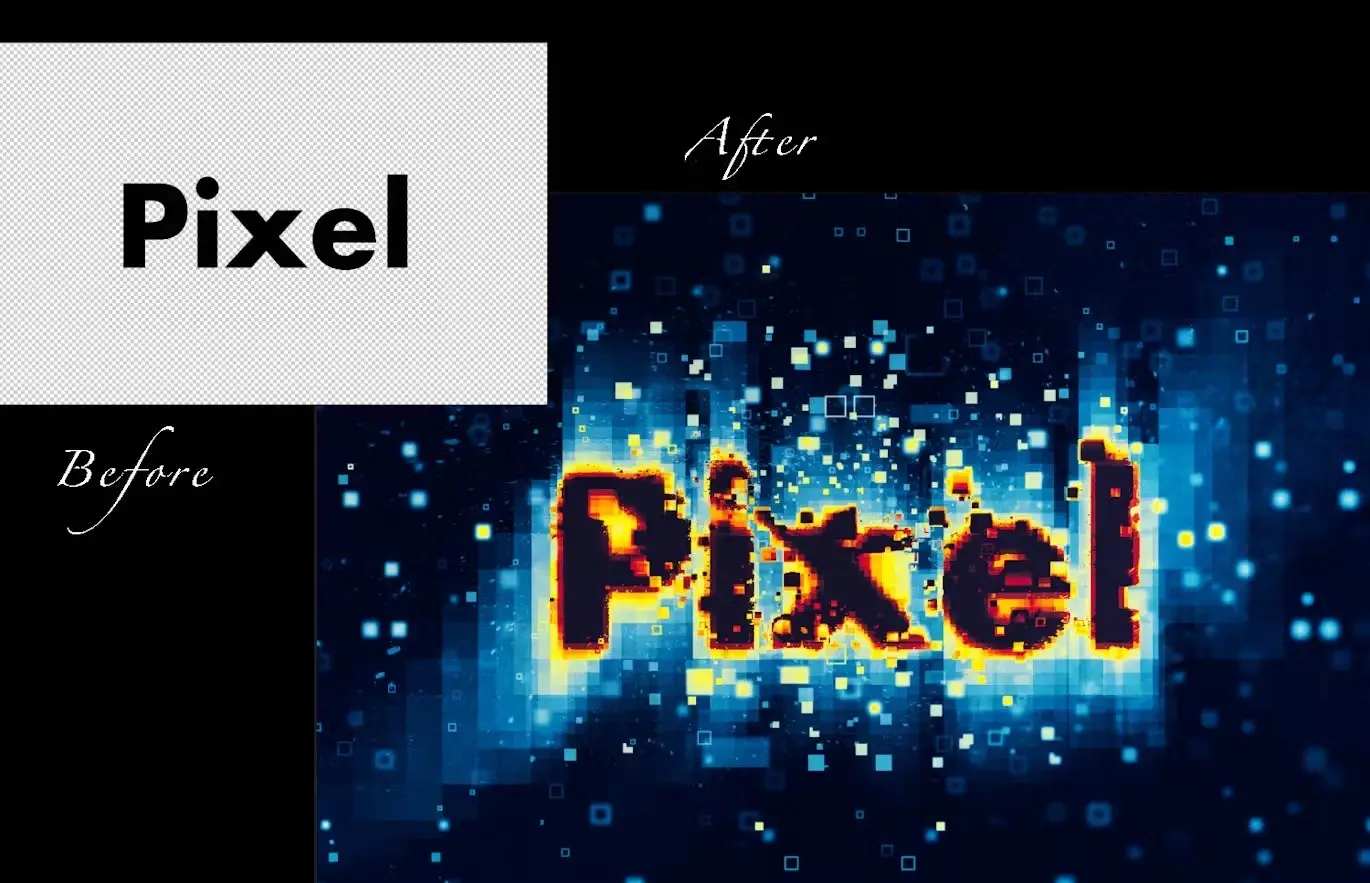 Pixel Editable PSD Text Effect 5 pixel editable psd text effect4