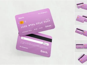 plastic debit credit membership card mockups1