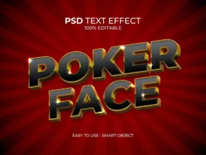 poker face text effect