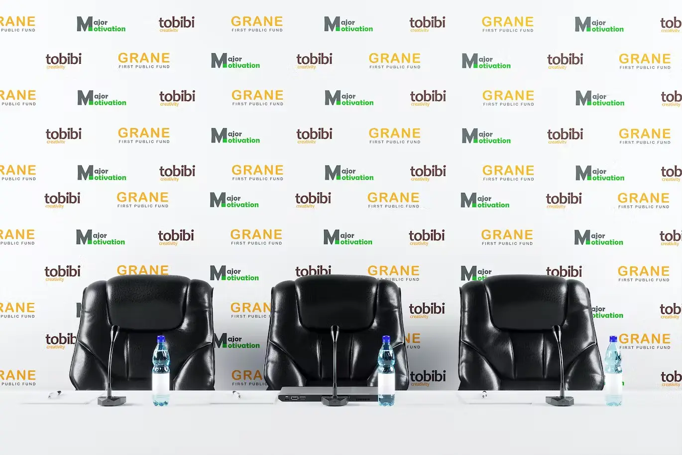 Press Conference Backdrop Banner Mockup