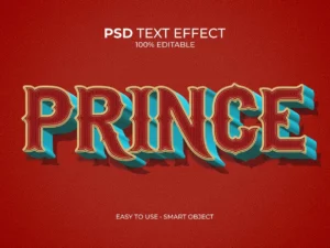 prince vintage text effect