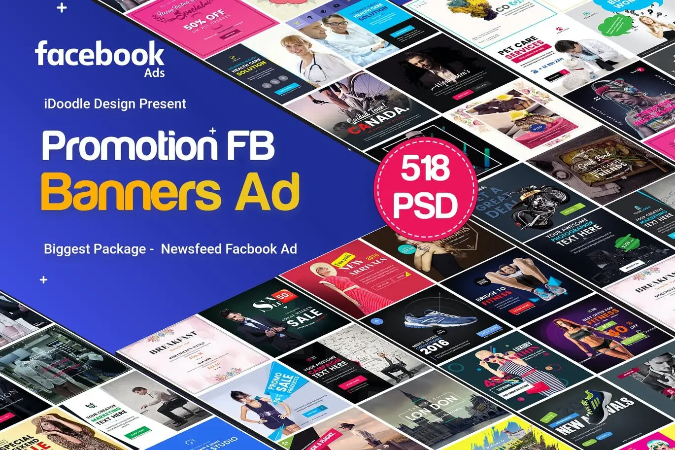 Promotion Facebook NewFeed Banner Ads - 518 PSD 3 promotion facebook newfeed banner ads 518 psd1