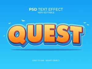 quest cartoon text effect