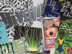 real 90s rave flyer design assets by toasty
