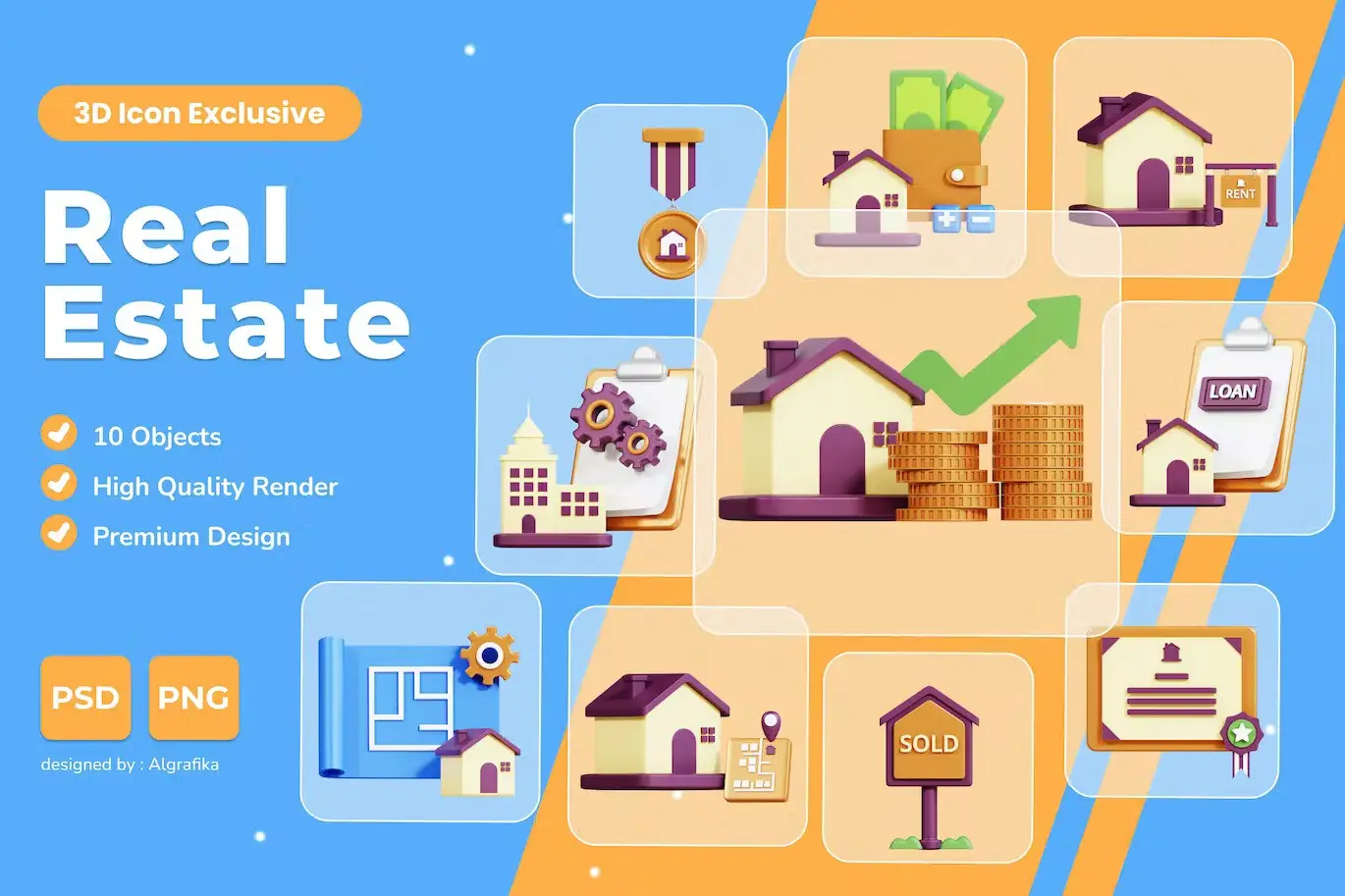 Real Estate 3D Icon