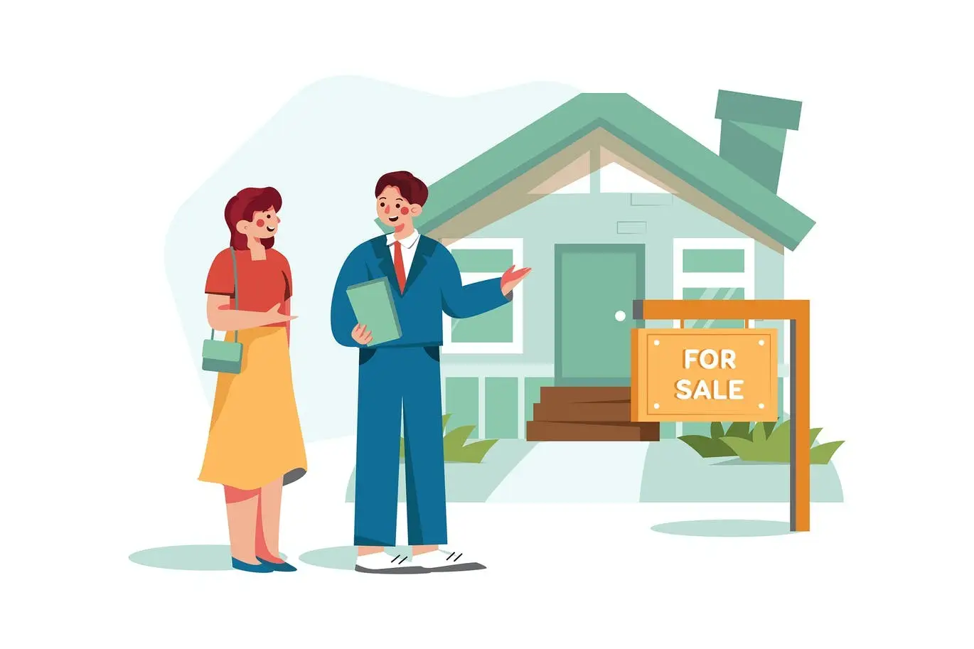 Real Estate Agent Illustration Concept